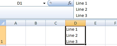 Line Breaks in Excel Cells